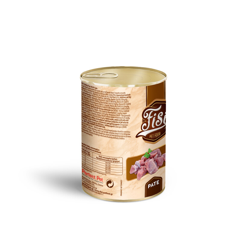 FISI Cat Adult Γαλοπούλα σε Πατέ 12x400gr