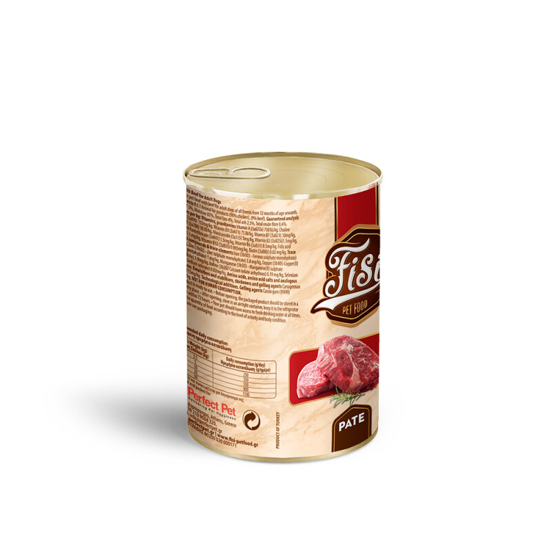 FISI Dog Adult Βοδινό σε Πατέ 12x400gr