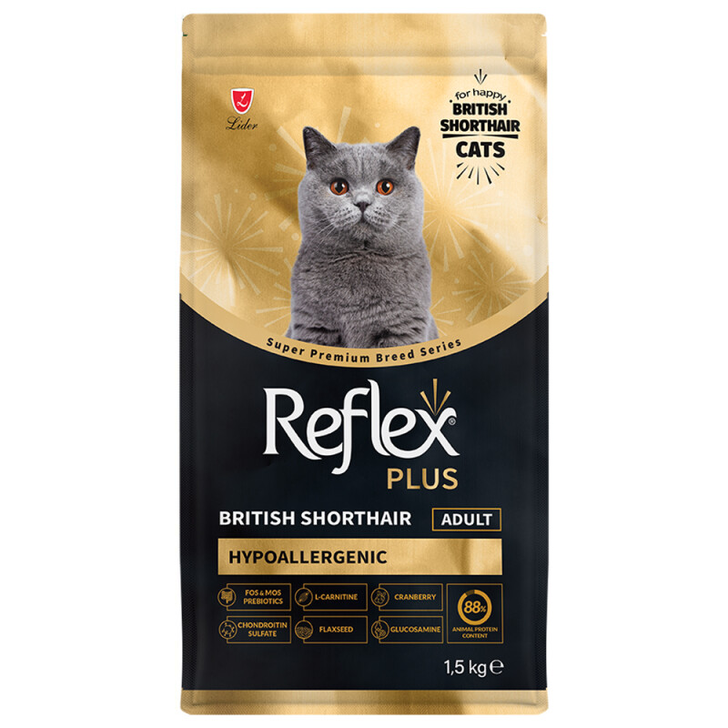 REFLEX PLUS Breed British Shorthair Adult Cat Hypoallergenic 1,5kg