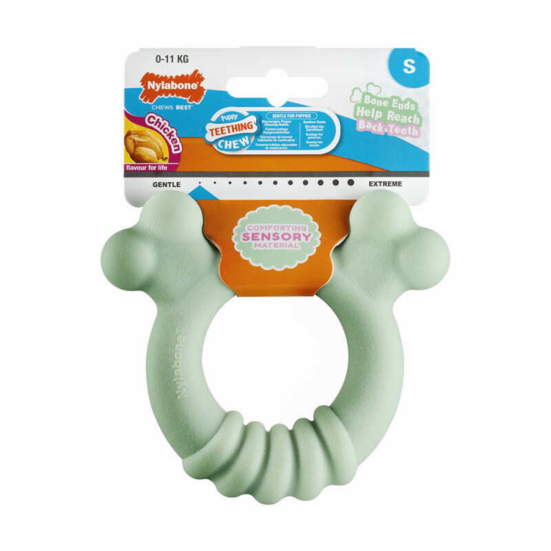 Nylabone Puppy Tactile Ring Chicken Small