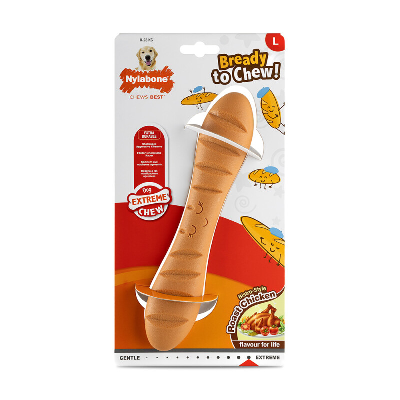 Nylabone Extreme Chew Baguette Chicken Large