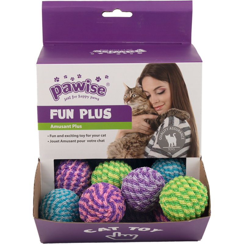 PW Παιχνίδι Γάτας Fun Box Glitter Rope Ball  (1x 24pcs)