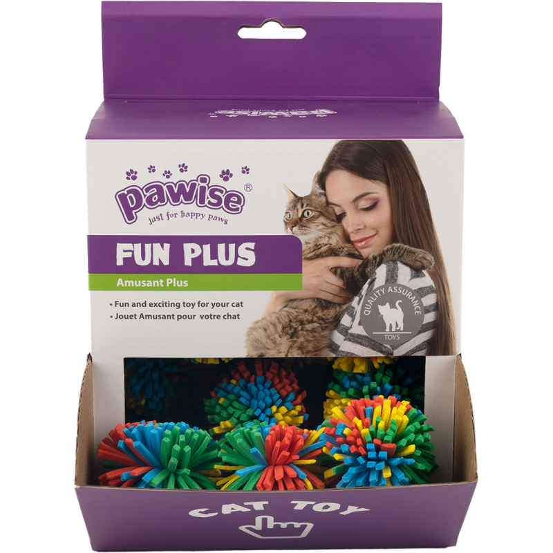 PW Παιχνίδι Γάτας Fun Box Rainbow Ball (1x24pcs)